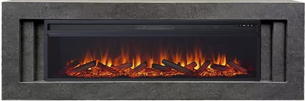 Каминокомплект Line 60 Dark Grey - Темный серый с очагом Vision 60 LOG LED