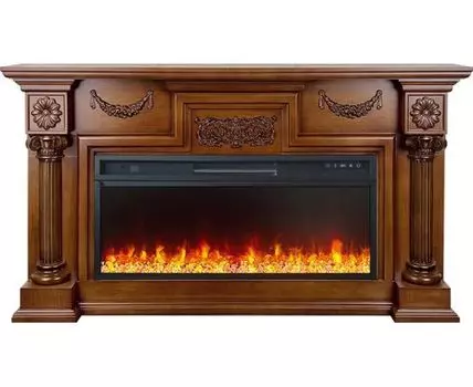 Каминокомплект London - Орех с очагом Vision 42 LED