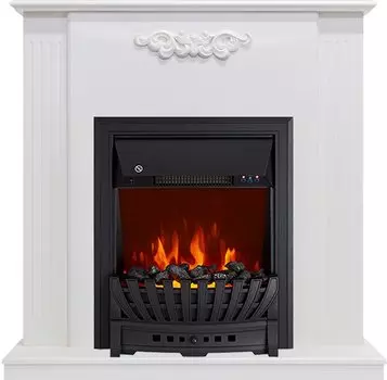 Каминокомплект Lumsden - Белый дуб с очагом Aspen Black