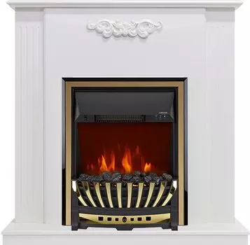 Каминокомплект Lumsden - Белый дуб с очагом Aspen Gold