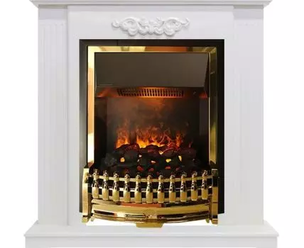 Каминокомплект Lumsden - Белый дуб с очагом Atherton