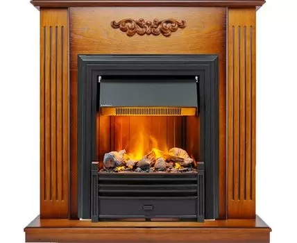 Каминокомплект Lumsden - Дуб антик с очагом Brookline Black