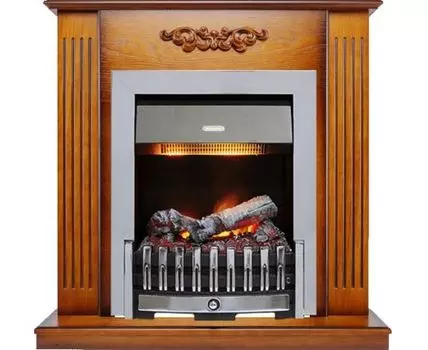 Каминокомплект Lumsden - Дуб антик с очагом Danville Chrome FB2