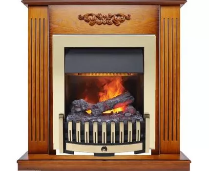 Каминокомплект Lumsden - Дуб антик с очагом Danville Brass FB2