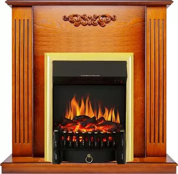 Каминокомплект Lumsden - Дуб антик с очагом Fobos FX Brass