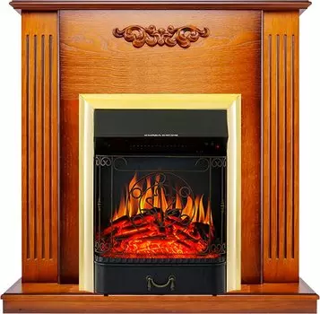 Каминокомплект Lumsden - Дуб антик с очагом Majestic FX Brass