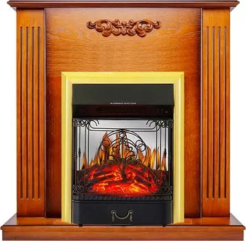 Каминокомплект Lumsden - Дуб антик с очагом Majestic FX M Brass