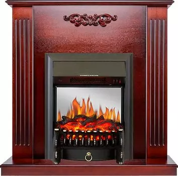 Каминокомплект Lumsden - Махагон коричневый антик с очагом Fobos FX M Black