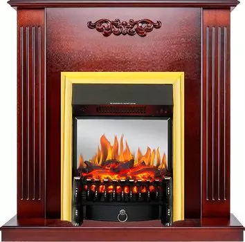 Каминокомплект Lumsden - Махагон коричневый антик с очагом Fobos FX M Brass