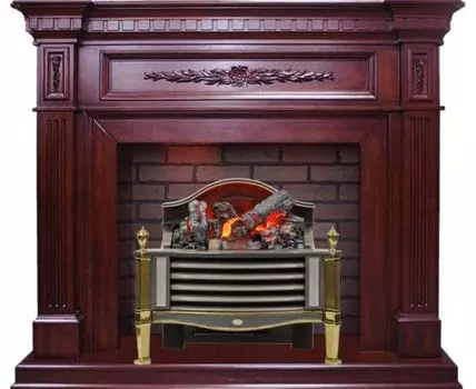 Каминокомплект Luxemburg - Темная вишня с очагом Rothesay
