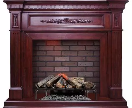 Каминокомплект Luxemburg - Темная вишня с очагом Silverton