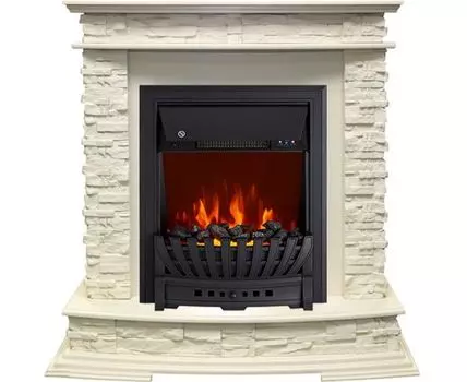 Каминокомплект Luzern - Слоновая кость с очагом Aspen Black
