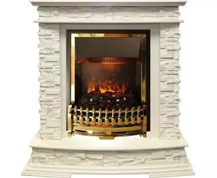 Каминокомплект Luzern - Слоновая кость с очагом Atherton