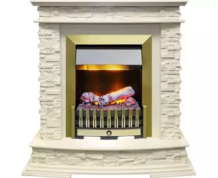 Каминокомплект Luzern - Слоновая кость с очагом Danville Antique Brass FB2