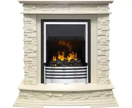 Каминокомплект Luzern - Слоновая кость с очагом Flagstaff
