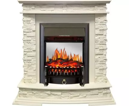 Каминокомплект Luzern - Слоновая кость с очагом Fobos FX M Black