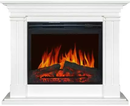 Каминокомплект Lyon - Белый с очагом Jupiter FX New