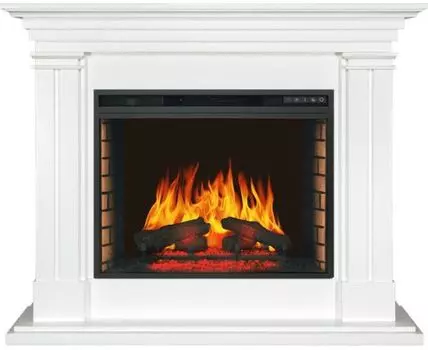 Каминокомплект Lyon - Белый с очагом Vision 28 EF LED FX