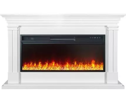 Каминокомплект Lyon - Белый ( Ширина 1440 мм) с очагом Vision 42 LED