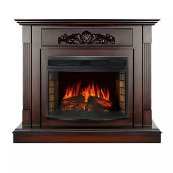 Каминокомплект Madrid - Махагон коричневый антик с очагом Dioramic 25 LED FX