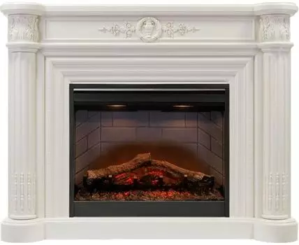 Каминокомплект Manor - Белый дуб с очагом Symphony 26'' DF2608-INT