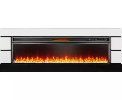 Каминокомплект Modern - Белый с черным с очагом Vision 60 LED