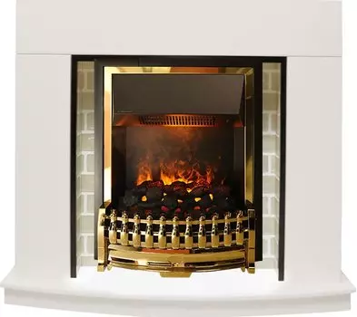 Каминокомплект Montana - Белый с очагом Atherton