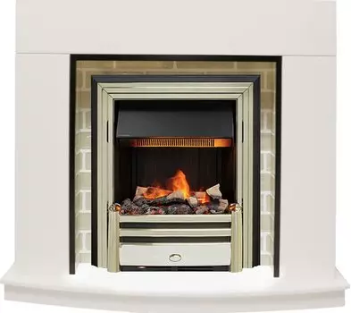 Каминокомплект Montana - Белый с очагом Cavendish