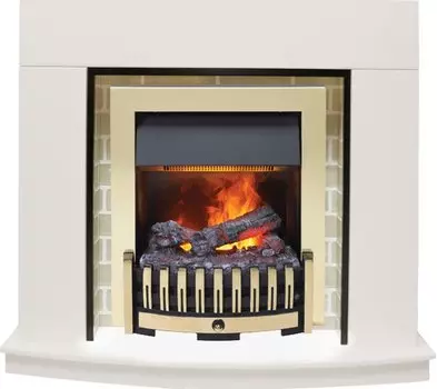 Каминокомплект Montana - Белый с очагом Danville Brass FB2