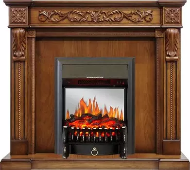 Каминокомплект Neapol - Дуб антик с очагом Fobos FX M Black