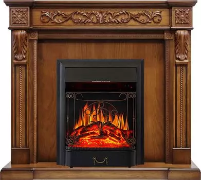 Каминокомплект Neapol - Дуб антик с очагом Majestic FX Black