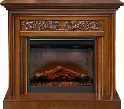 Каминокомплект Nottingham - Орех с очагом Symphony 26'' DF2608-INT