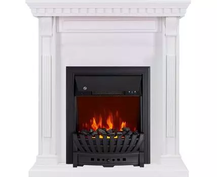 Каминокомплект Orlean - Белый с очагом Aspen Black