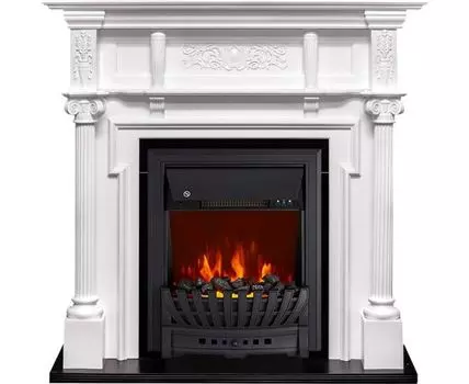 Каминокомплект Oxford - Белый с очагом Aspen Black