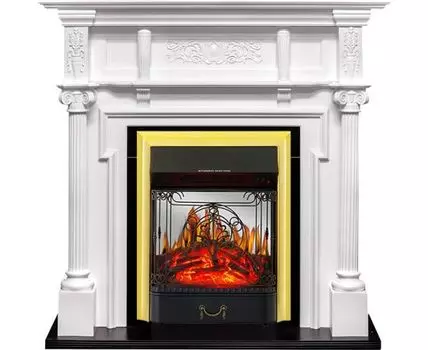 Каминокомплект Oxford - Белый с очагом Majestic FX M Brass