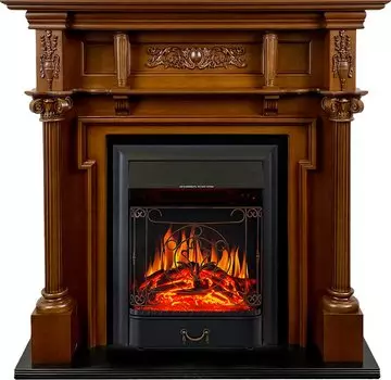 Каминокомплект Oxford - Орех с очагом Majestic FX Black