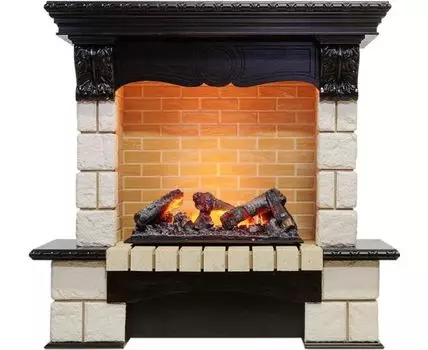 Каминокомплект Pierre Luxe - Венге / Шампань (Высота 1035мм) с очагом Cassette 600 NH