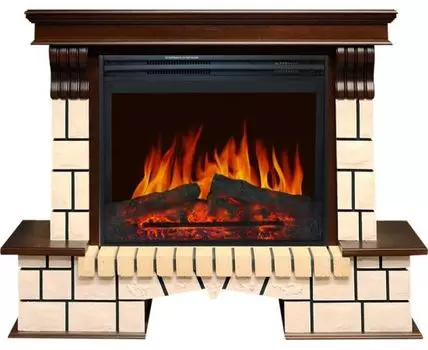 Каминокомплект Pietra - Темный дуб с очагом Jupiter FX New