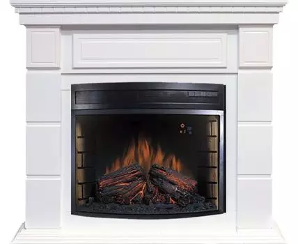 Каминокомплект Portland - Белый с очагом Dioramic 28 LED FX