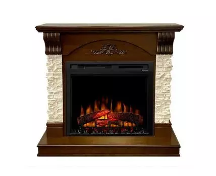 Каминокомплект Prague - Темный дуб/Сланец бежевый с очагом XHD28L-INT