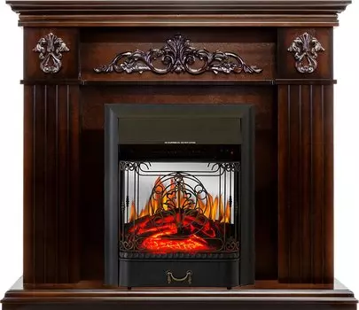 Каминокомплект Provence - Коньяк с очагом Majestic FX M Black