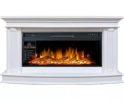 Каминокомплект Rome - Белый с очагом Vision 42 LOG LED