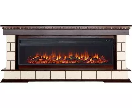 Каминокомплект Shateau 60 - Темный дуб с очагом Vision 60 LOG LED