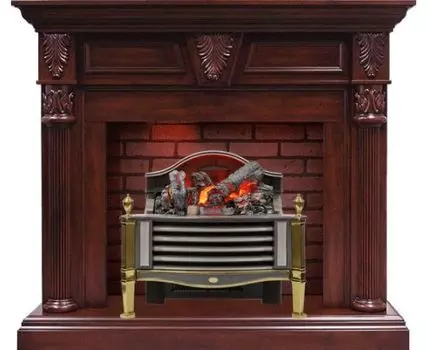 Каминокомплект Sheffield - Темная вишня с очагом Rothesay