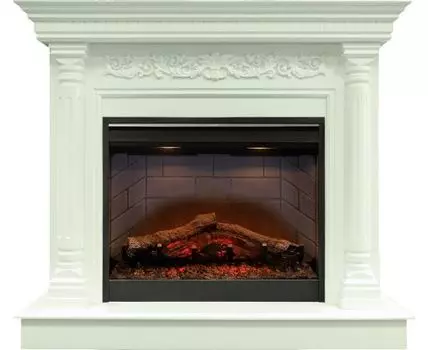 Каминокомплект Sicilia - Белый дуб с очагом Symphony 26'' DF2608-INT