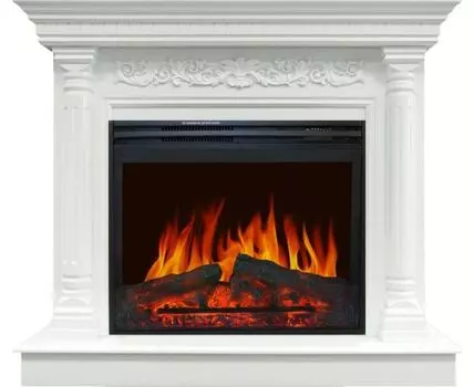 Каминокомплект Sicilia - Белый с очагом Jupiter FX New