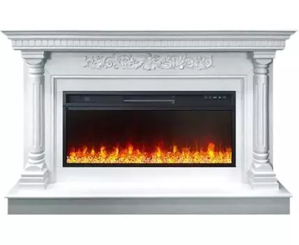 Каминокомплект Sicilia - Белый (Ширина 1530мм) с очагом Vision 42 LED