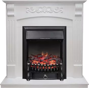 Каминокомплект Sorrento - Белый дуб с очагом Fobos FX Black