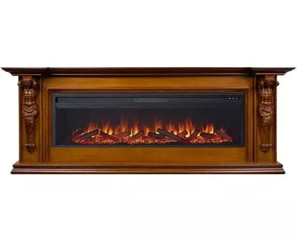 Каминокомплект Sparta 60 - Орех с очагом Vision 60 LOG LED