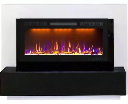 Каминокомплект Stockholm - Белый с очагом Crystal 36 RF